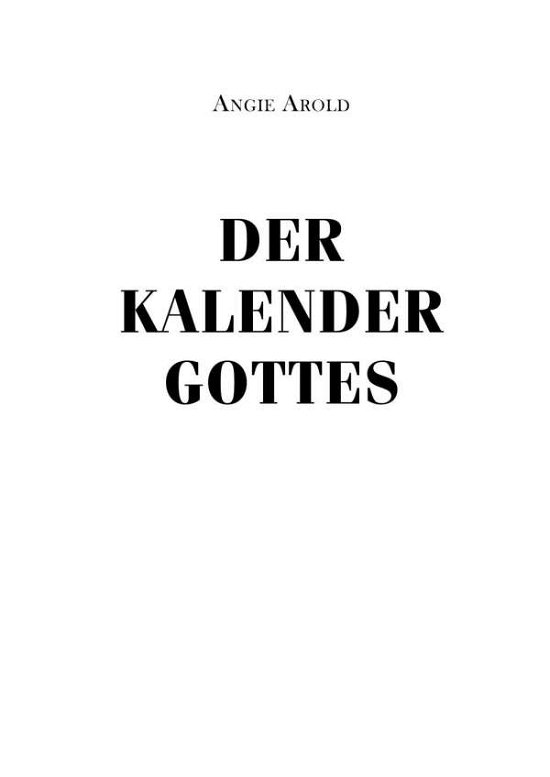 Cover for Arold · Der Kalender Gottes (Book)