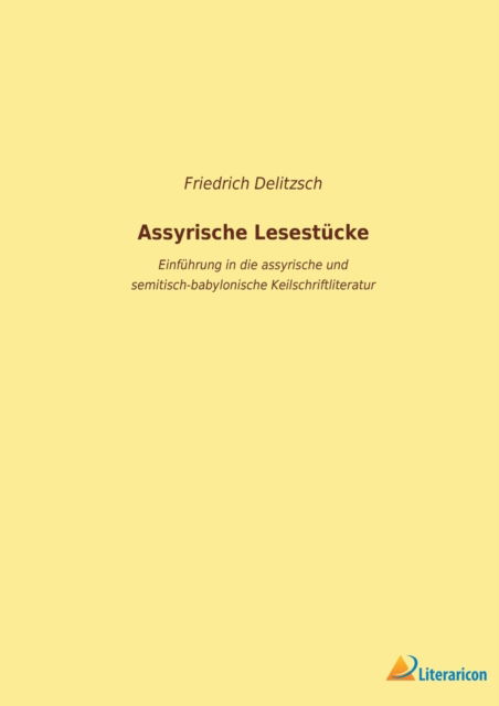 Cover for Friedrich Delitzsch · Assyrische Lesestücke (Paperback Book) (2022)