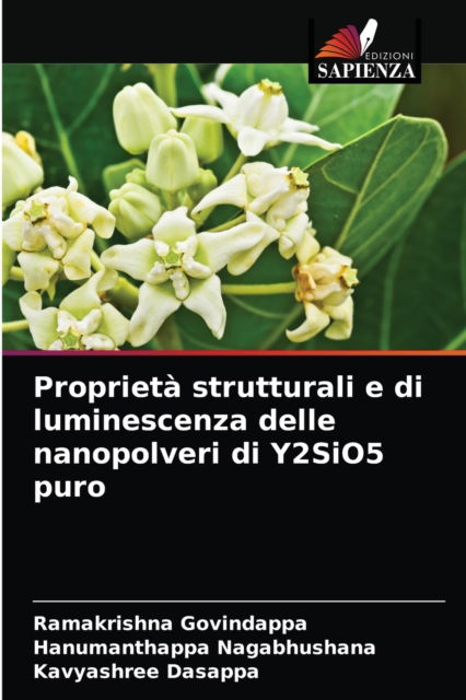 Cover for Ramakrishna Govindappa · Proprieta strutturali e di luminescenza delle nanopolveri di Y2SiO5 puro (Paperback Book) (2021)