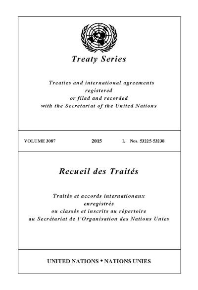 Cover for United Nations · Treaty Series 3087 (Bok) (2022)