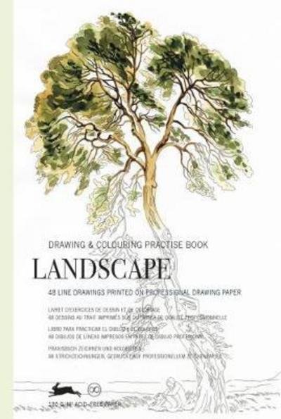 Cover for Pepin Van Roojen · Landscape: Drawing &amp; Colouring Practise Book (Paperback Book) (2018)