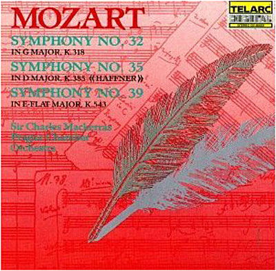 Symphony Nos.32,35,39 - Mackerras, Sir Charles, Prague Chamber Orchestra, Mozart, Wolfgang Amadeus - Music - TELARC CLASSICAL - 0089408020322 - June 2, 2017