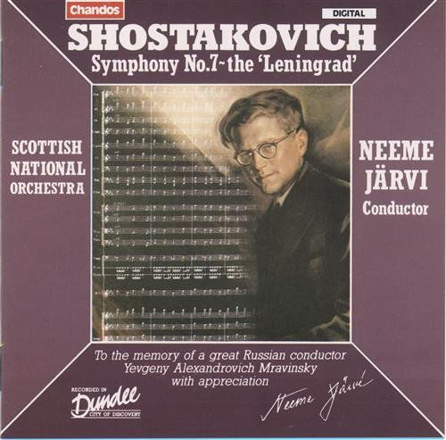 Symphony 7 " Leningrad " - Shostakovich / Jarvi / Scottish National Orch - Muziek - Chandos - 0095115862322 - 28 oktober 1992