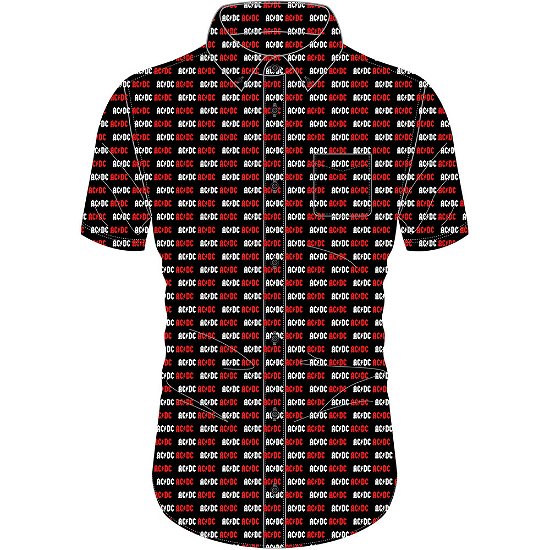 AC/DC Unisex Casual Shirt: Logo (All Over Print) - AC/DC - Merchandise -  - 5056170681322 - 