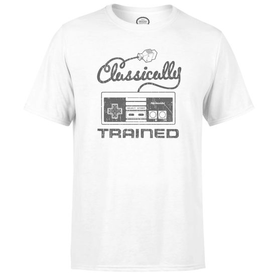 Nintendo Retro NES Classically Trained Mens White TShirt - Nintendo - Koopwaar -  - 5056185726322 - 