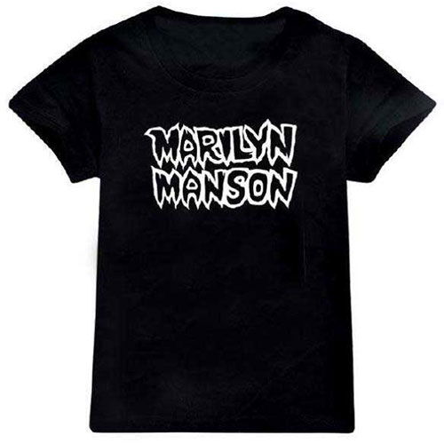 Cover for Marilyn Manson · Marilyn Manson Kids T-Shirt: Classic Logo (5-6 Years) (T-shirt) [size 5-6yrs] [Black - Kids edition]