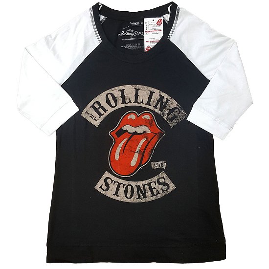 Cover for The Rolling Stones · The Rolling Stones Ladies Raglan T-Shirt: Tour 78 (T-shirt) [size XXXL] [Black, White - Ladies edition]