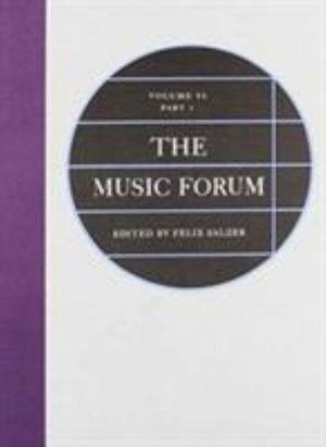 Cover for William Mitchell · The Music Forum (Hardcover Book) (1988)