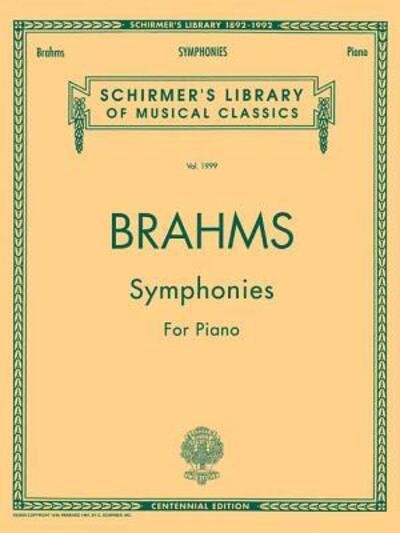 Cover for Johannes Brahms · Symphonies for Solo Piano (Paperback Book) (1994)