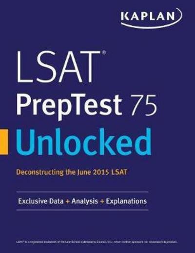 Cover for Kaplan Test Prep · LSAT PrepTest 75 Unlocked (Taschenbuch) (2017)