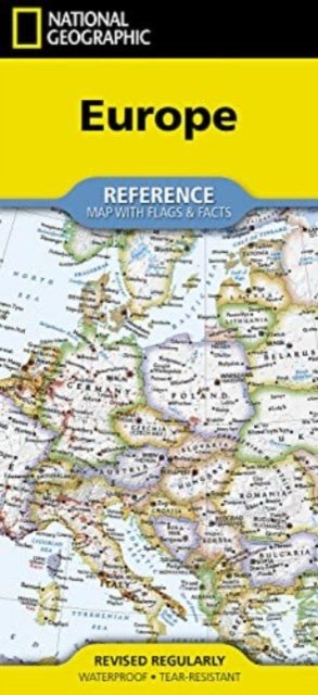 Cover for National Geographic Maps · National Geographic Europe Map (Folded with Flags and Facts) - National Geographic Reference Map (Map) [2022nd edition] (2024)