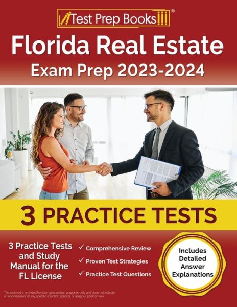 Cover for Joshua Rueda · Florida Real Estate Exam Prep 2023 - 2024 : 3 Practice Tests and Study Manual for the FL License [Includes Detailed Answer Explanations] (Paperback Book) (2022)