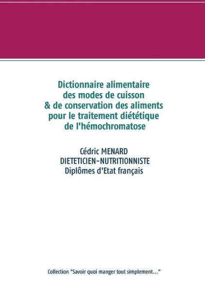 Cover for Menard · Dictionnaire alimentaire des mod (Buch) (2020)