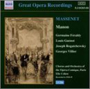 Cover for Paris Opera Comiquecohen · Massenetmanon (CD) (2003)