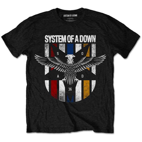 System Of A Down Unisex T-Shirt: Eagle Colours - System Of A Down - Marchandise - Bravado - 5055979912323 - 