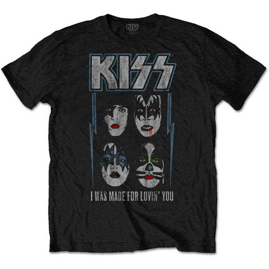 Cover for Kiss · KISS Kids T-Shirt: Made For Lovin' You (11-12 Years) (T-shirt) [size 11-12yrs] [Black - Kids edition] (2021)