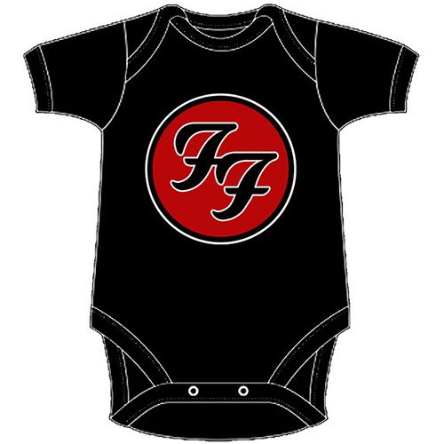 Cover for Foo Fighters · Foo Fighters Kids Baby Grow: FF Logo (0-3 Months) (CLOTHES) [size 0-6mths] [Black - Kids edition]