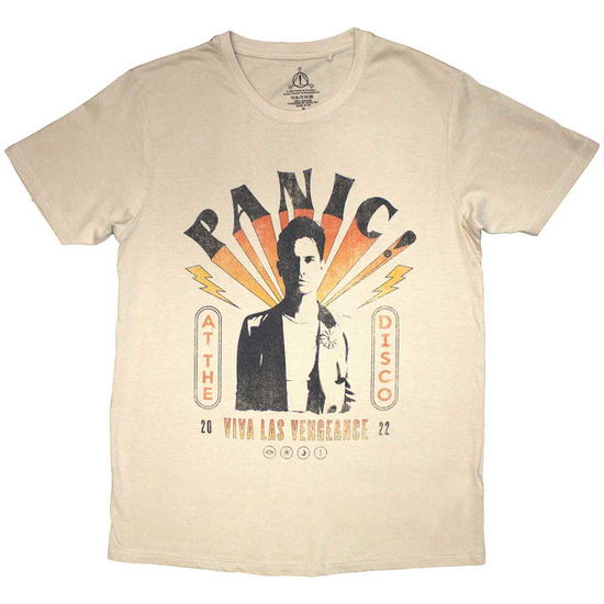 Cover for Panic! At The Disco · Panic! At The Disco Unisex T-Shirt: Viva (Sand) (T-shirt) [size S] (2024)