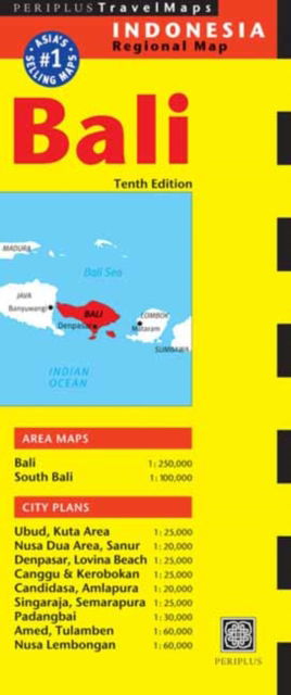 Bali Travel Map Tenth Edition - - Livros - Periplus Editions - 9780794608323 - 12 de setembro de 2025