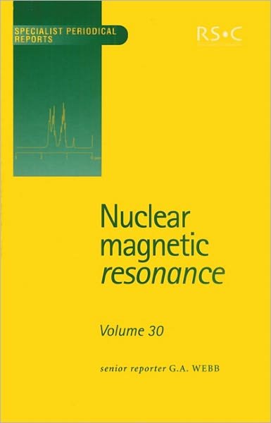 Cover for Royal Society of Chemistry · Nuclear Magnetic Resonance: Volume 30 - Specialist Periodical Reports (Hardcover bog) (2001)