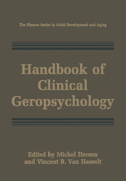 Cover for Michel Hersen · Handbook of Clinical Geropsychology - The Springer Series in Adult Development and Aging (Taschenbuch) [Softcover reprint of the original 1st ed. 1998 edition] (2013)