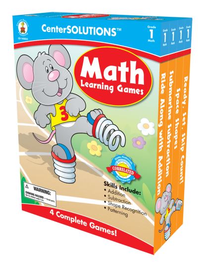 Cover for Carson-Dellosa Publishing · Math Learning Games, Grade 1 (GAME) (2008)