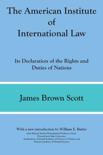 Cover for James Brown Scott · The American Institute of International Law (Paperback Bog) [Reprint edition] (2010)