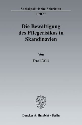 Cover for Wild · Die Bewältigung des Pflegerisikos (Buch) (2004)