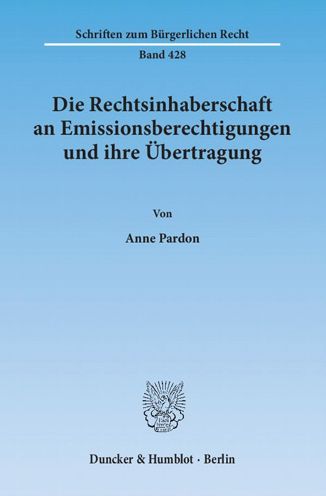 Cover for Pardon · Die Rechtsinhaberschaft an Emiss (Book) (2012)