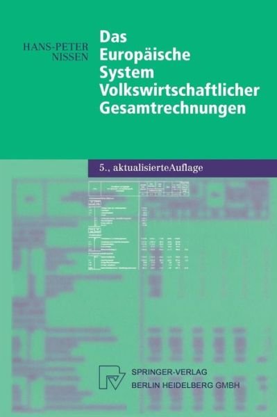 Cover for Hans-Peter Nissen · Das Europaische System Volkswirtschaftlicher Gesamtrechnungen - Physica-Lehrbuch (Hardcover Book) [5th edition] (2003)