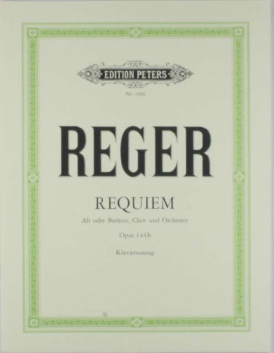 Cover for Reger · Requiem Op.144b (Sheet music) (2001)