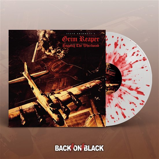 Cover for Grim Reaper · Reaping the Whirlwind  Live British Steel Festival 2018 (White W/ Red Splatter Vinyl) (LP) (2022)