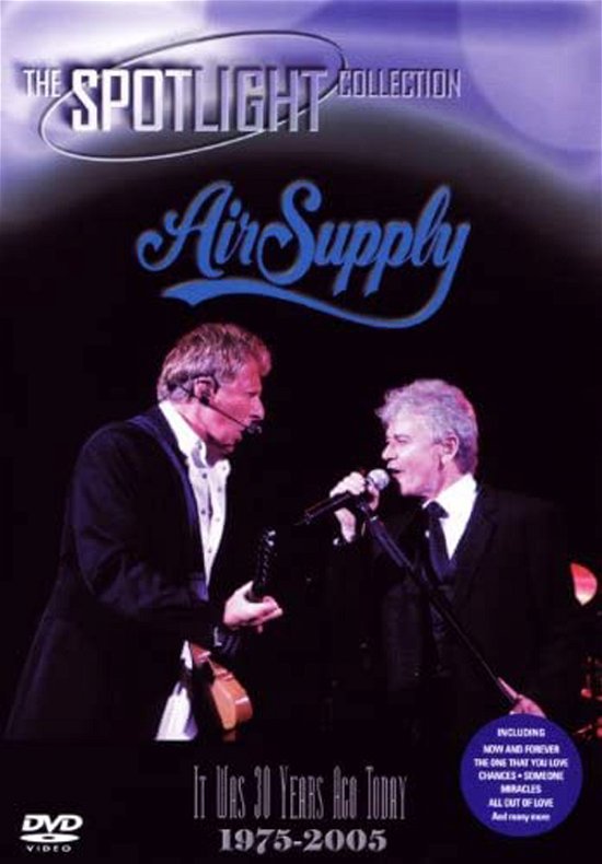 Cover for Air Supply · It Was 30 Years Ago Today 1975-2005 (DVD) (2019)