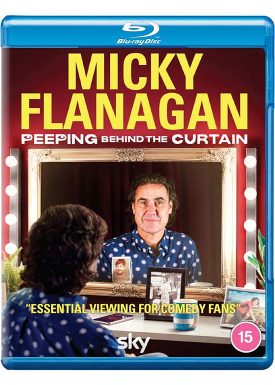 Cover for Micky Flanagan Peeping Behind BD · Micky Flanagan - Peeping Behind the Curtain (Blu-Ray) (2021)