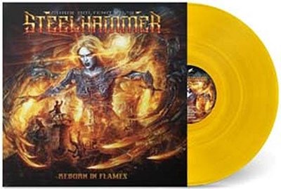 Cover for Chris Bohltendahl's Steelhammer · Reborn in Flames (Sun Yellow Vinyl) (LP) (2023)