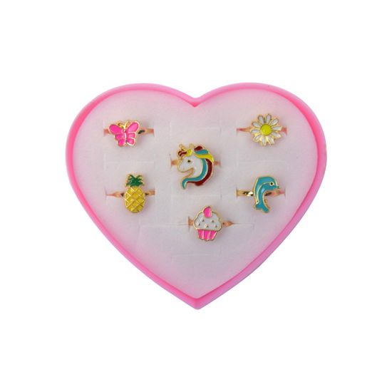Cover for Pocket Money · Box Of Silver Rings 6 Pcs. (640113) (Toys)