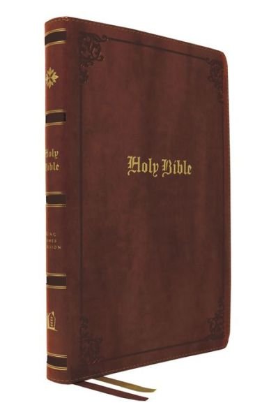 Cover for Thomas Nelson · KJV Holy Bible: Large Print with 53,000 Center-Column Cross References, Brown Bonded Leather, Red Letter, Comfort Print: King James Version (Leather Book) (2023)