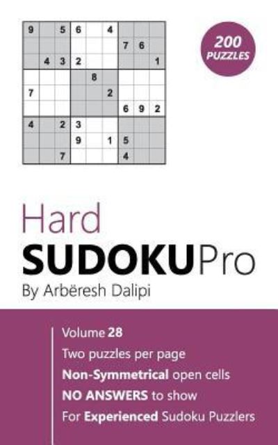 Cover for Arberesh Dalipi · Hard Sudoku Pro (Pocketbok) (2017)