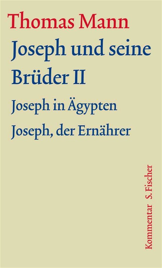 Joseph und seine Brüder II - Mann - Books -  - 9783100483324 - 