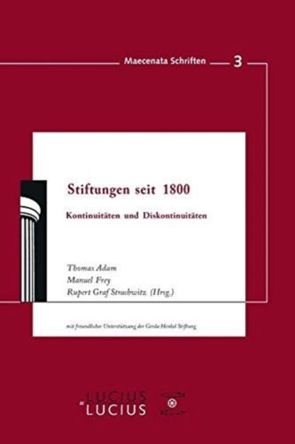Cover for Thomas Adam · Stiftungen seit 1800 (Book) (2009)