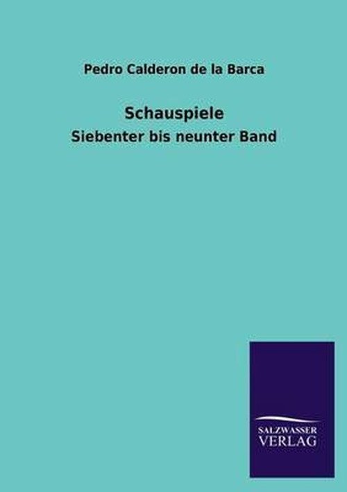 Cover for Pedro Calderon De La Barca · Schauspiele (Taschenbuch) [German edition] (2013)