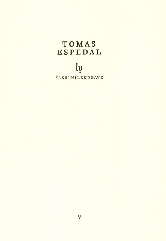 Cover for Tomas Espedal · Ly (Taschenbuch) [1. Ausgabe] (2018)