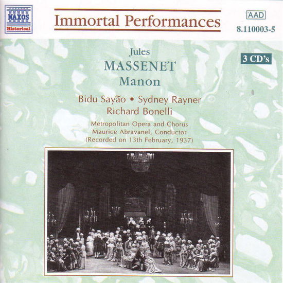 Massenet: Manon / Various - Massenet: Manon / Various - Music - NH - 0636943100325 - November 18, 2004