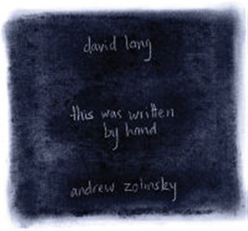 Cover for Lang / Zolinksy · This Was Written by Hand (CD) (2011)