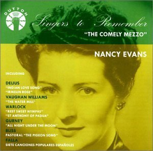 Cover for Nancy Evans · Comely Mezzo (CD) (2002)