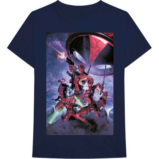 Cover for Marvel Comics · Marvel Comics Unisex T-Shirt: Deadpool Family (T-shirt) [size XXL] [Blue - Unisex edition]