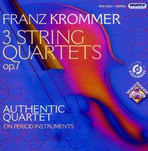 Cover for F. Krommer · 3 String Quartets Op.7 (CD) (2011)