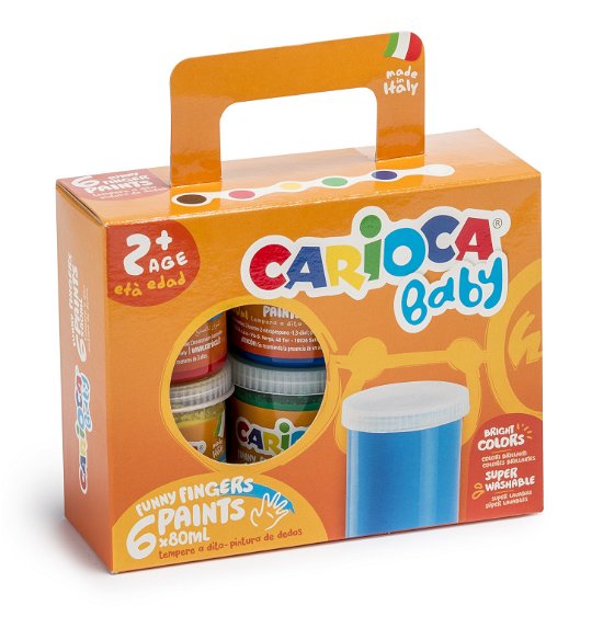 Cf6 Vasetti 80ml Tempera Dita Ass. - Carioca - Merchandise -  - 8003511000325 - 