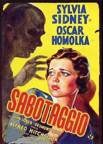 Sabotaggio - Alfred Hitchcock - Film -  - 8017229467325 - 23. juli 2013