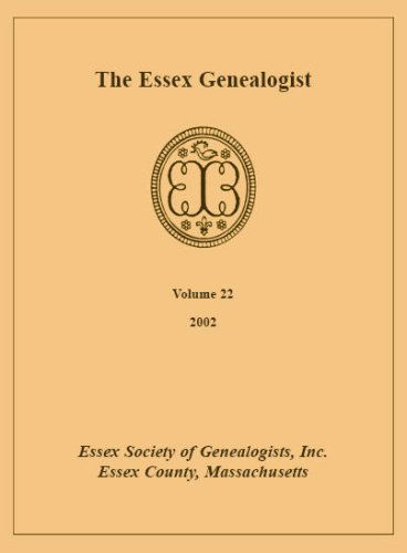 Cover for Inc Essex Society of Genealogists · The Essex Genealogist, Volume 22, 2002 (Paperback Bog) (2009)